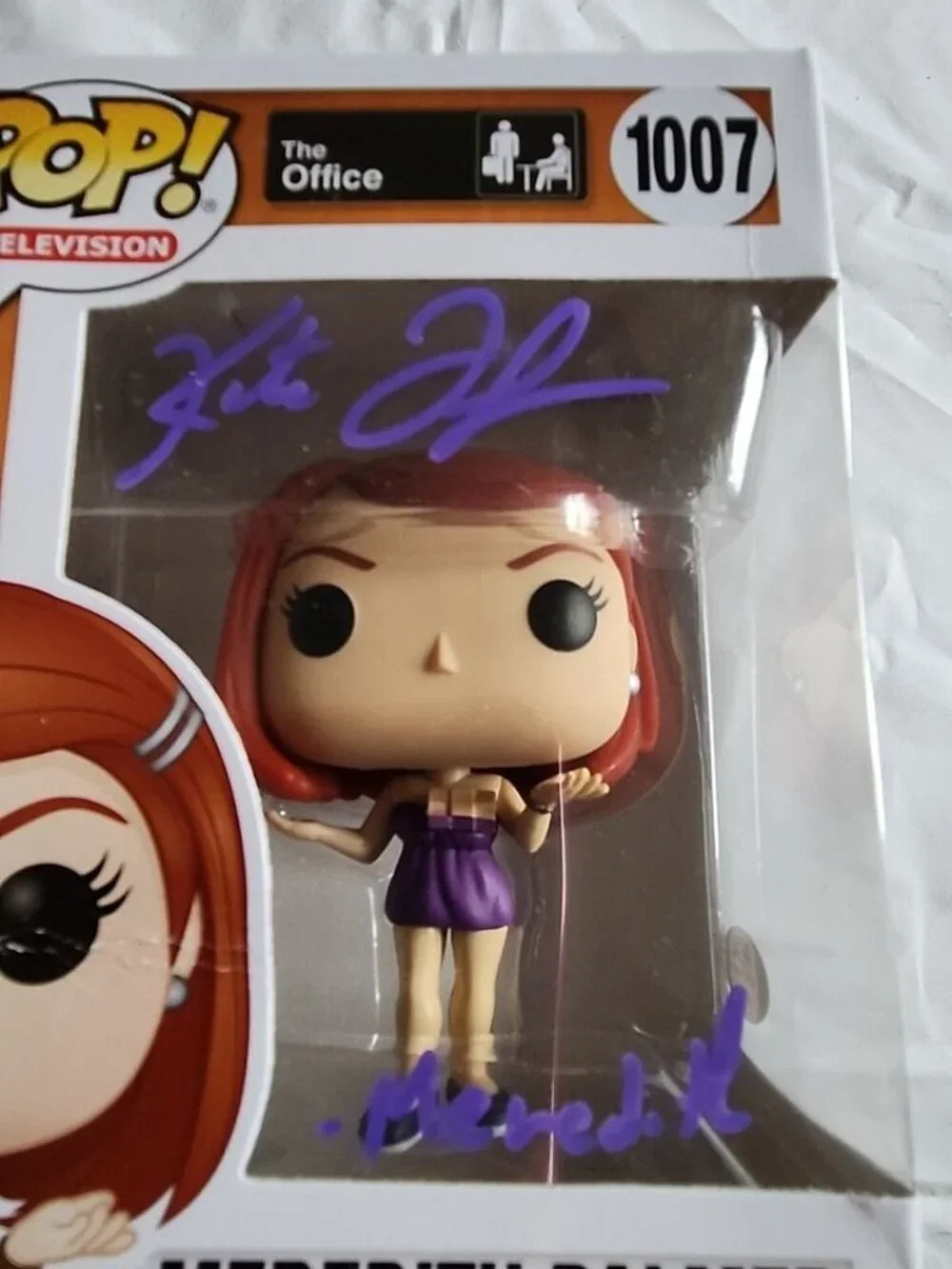 Kate Flannery signed Funko Pop! Vinyl: The Office - Meredith Palmer #1007 w/COA - Picture 2 of 6